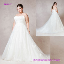 Soft Dreamy Tulle Classic A-Line Strapless Wedding Dress